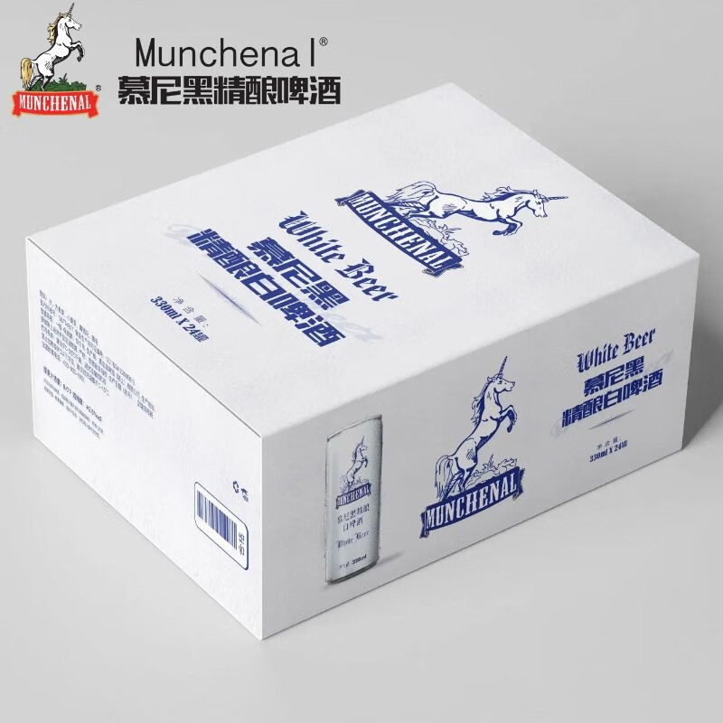 MUNCHENAL 慕尼黑精酿啤酒 德式风味330ml*24瓶罐装 原浆白啤 整箱 69.04元