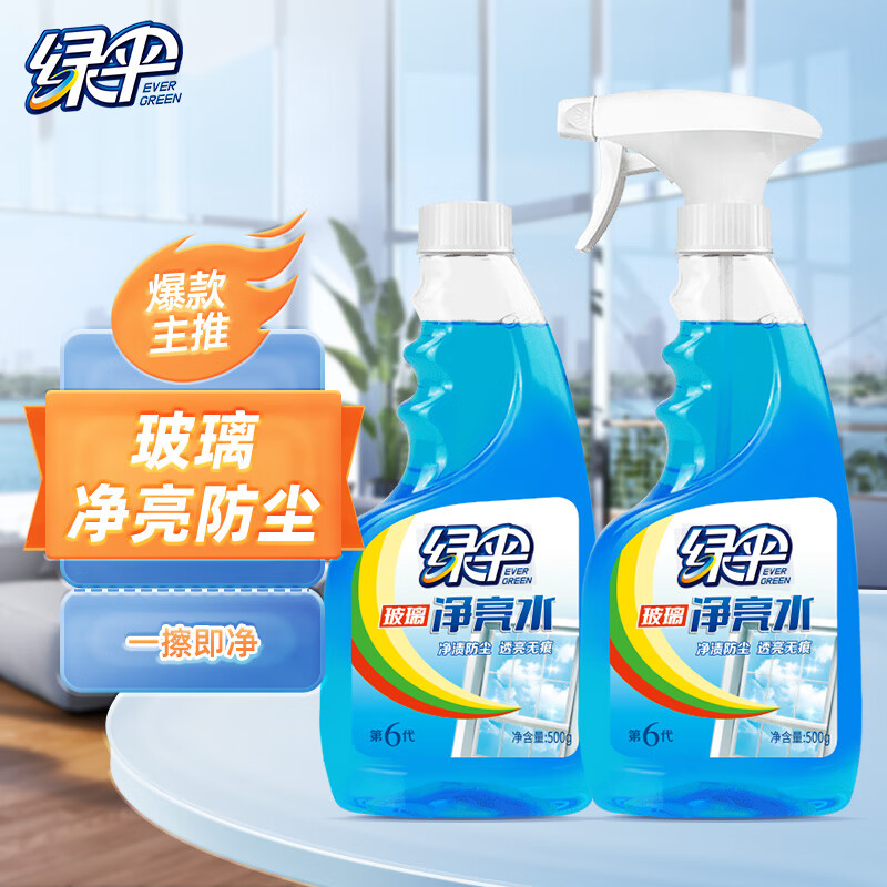 EVER GREEN 绿伞 玻璃净亮水 500g+500g补充装 20.9元