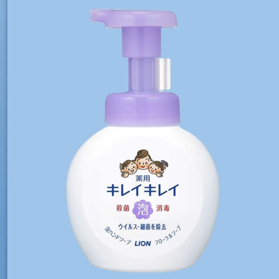 需弹券、PLUS会员：lion 狮王 日本进口 儿童泡沫洗手液 花香 250ml/瓶+凑单 0.32元+运费（凑单品8.42元可退）