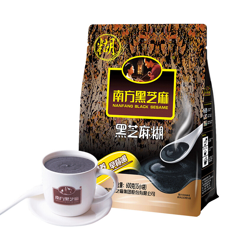 南方黑芝麻 芝麻糊 600g*1袋 原味 13.24元（需买2件，需用券）