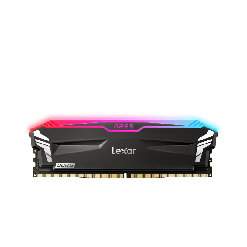 Lexar 雷克沙 DDR5 6400 32GB 16G*2套条 电竞RGB灯内存条 海力士A-die颗粒 Ares战神之刃 黑色 券后749元