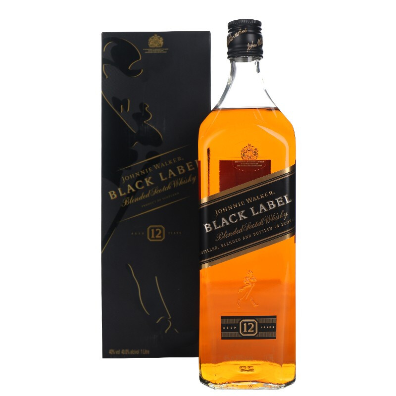 JOHNNIE WALKER 尊尼获加 国行JOHNNIE WALKER 尊尼获加 12年 黑牌 调和 40%vol 1L 券后160元