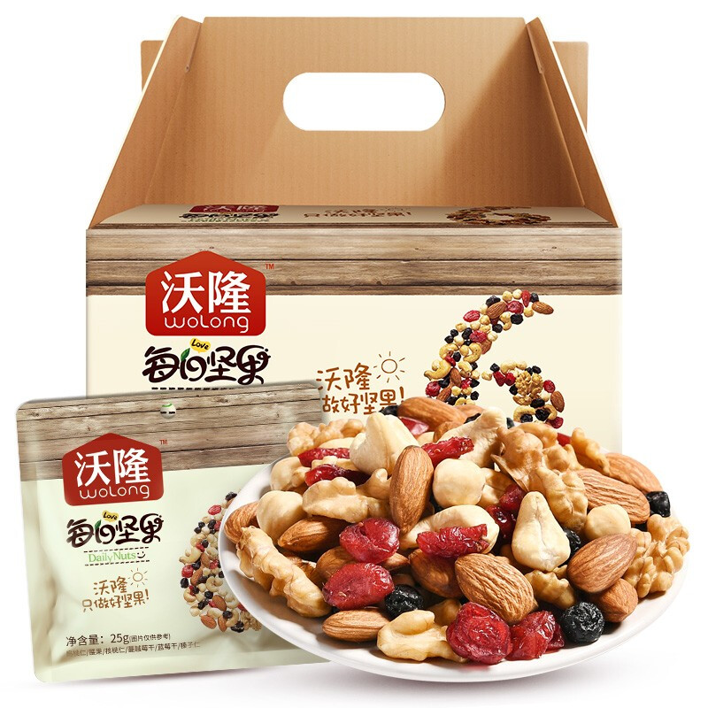 wolong 沃隆 成人A款 每日坚果 混合果仁 750g 101.95元（需买3件，需用券）