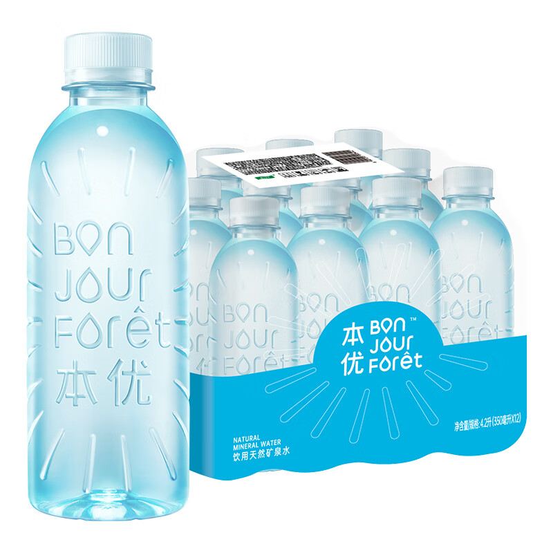 C'estbon 怡宝 本优矿泉水350ml*12[彩膜],12联包 ￥6.9