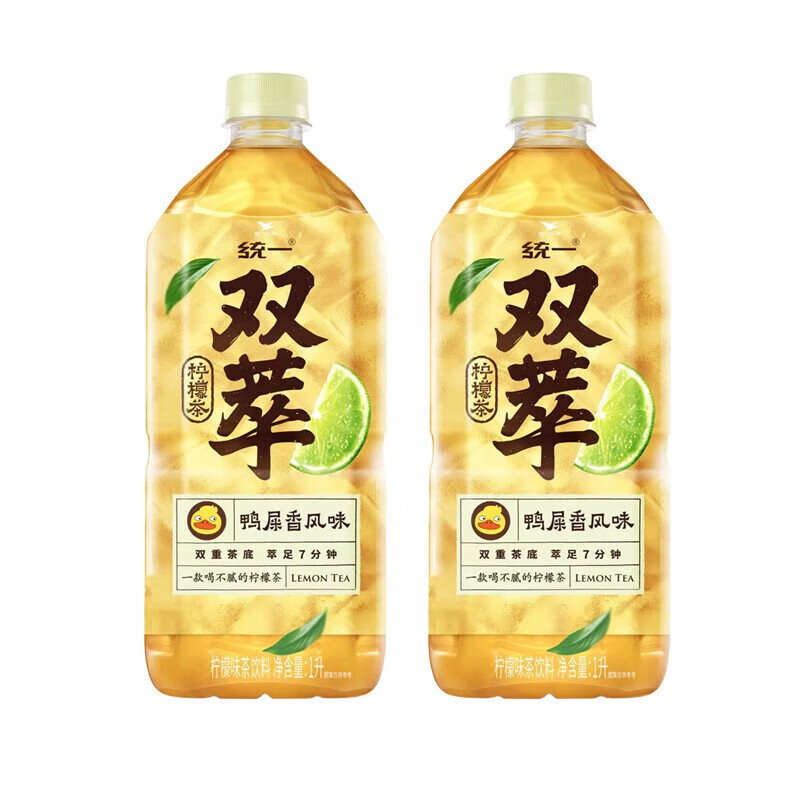 统一 鸭屎香柠檬茶1L*2瓶 券后7.41元