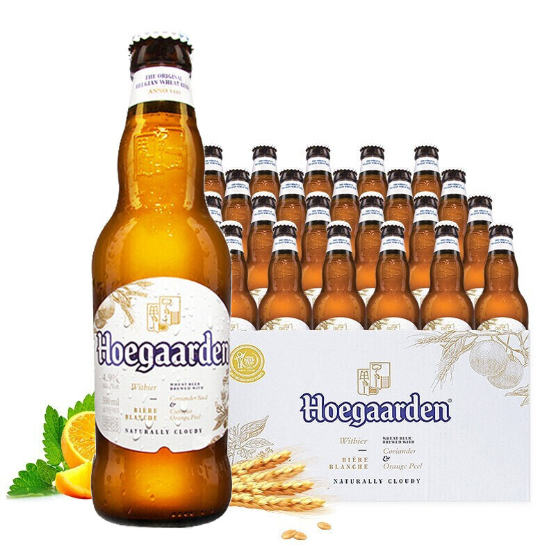 Hoegaarden 福佳 白啤酒精酿百威集团比利时风味330ml*24瓶啤酒整 147.51元