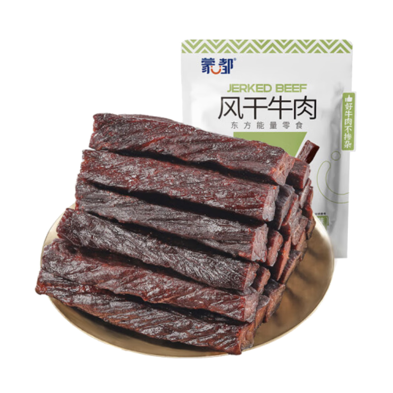 PLUS会员，概率券:蒙都 风干牛肉干 200g*3 137.2元包邮（需领券，合45.73元/件）