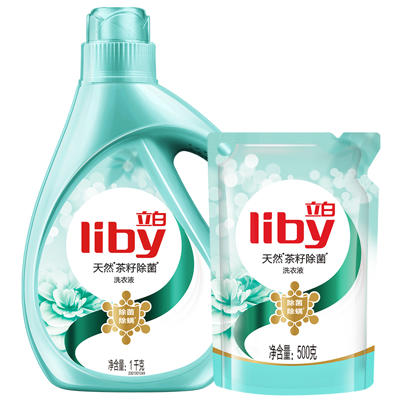 Liby 立白 天然茶籽除菌洗衣液 500g+1kg 山茶幽香 13.65元