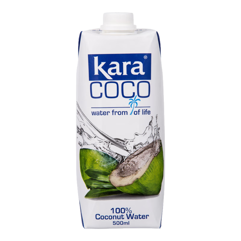 临期品：KARA 100%椰子水500ml 15.72元（合5.24元/件）