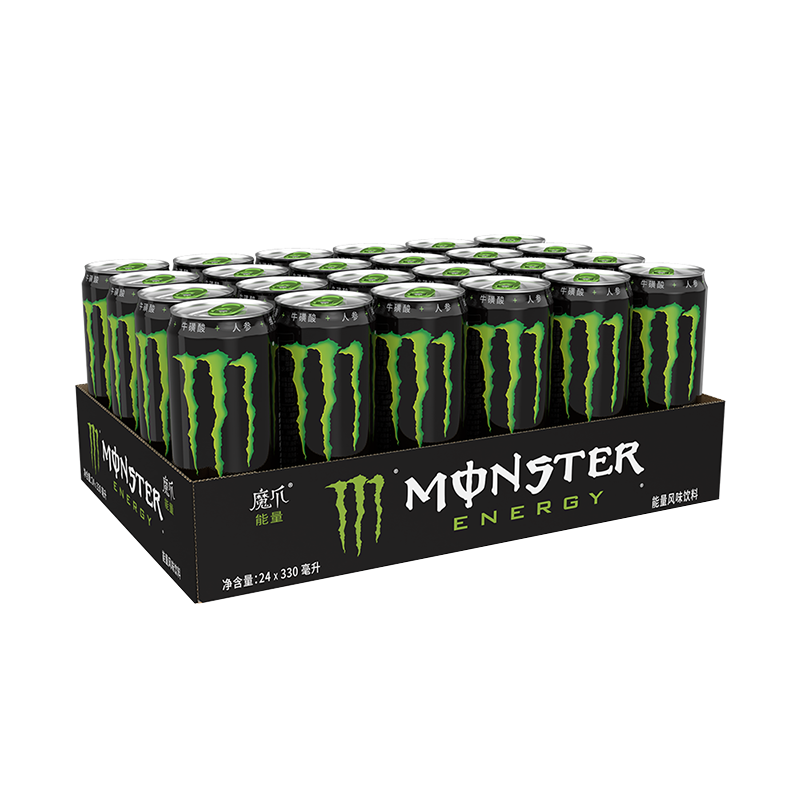 京东百亿补贴、plus会员立减:可口可乐（Coca-Cola）魔爪 Monster 原味 能量风味饮料 功能饮料 330ml*24罐 86.03元