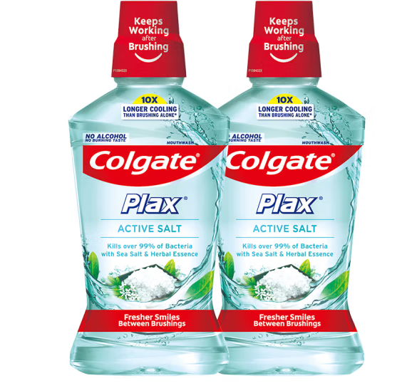 Colgate 高露洁 清新盐爽漱口水500mlx2 ￥19.8