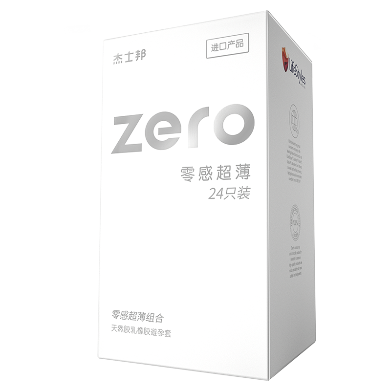 京东会员：杰士邦 安全套 ZERO零感24只组合（凑单） 15.2元+凑13.61元、会员包邮