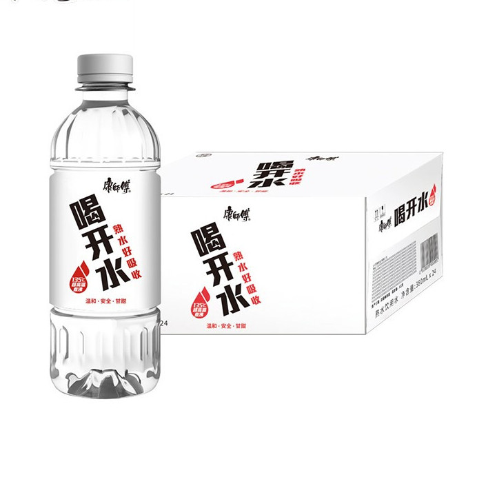 康师傅 喝开水 温和熟水饮用水超高温杀菌 380ml*24瓶 随身装整箱 29.9元