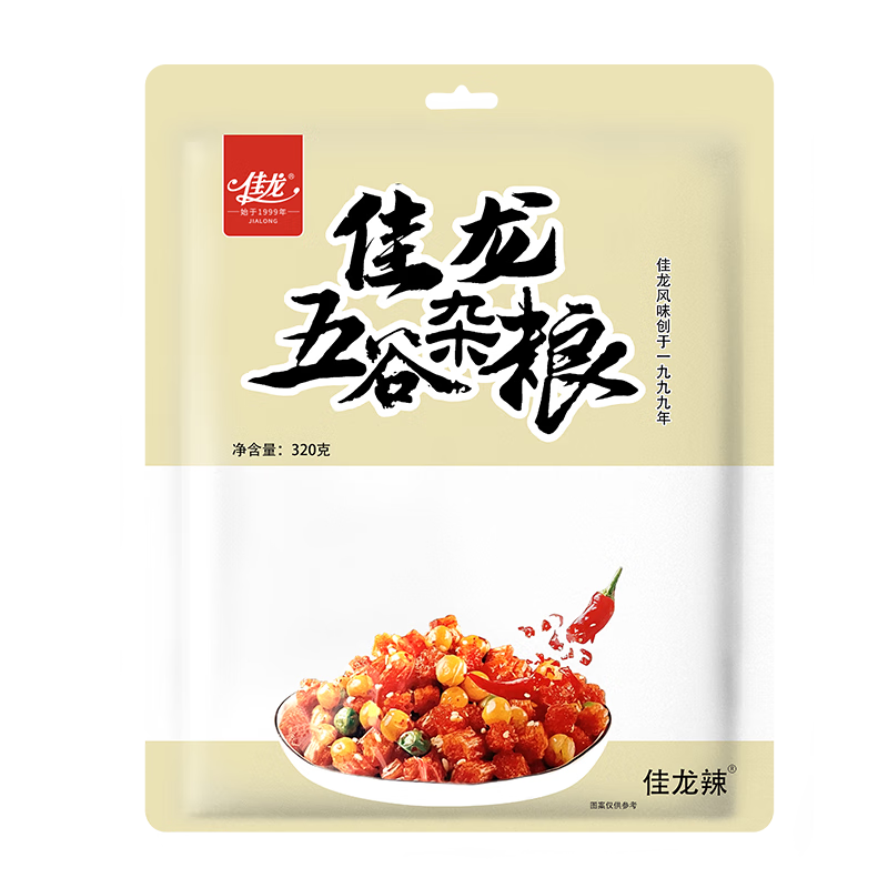 佳龙 辣条休闲零食豆干素肉辣片 五谷杂粮礼包320g 20包 4.32元（需领券）