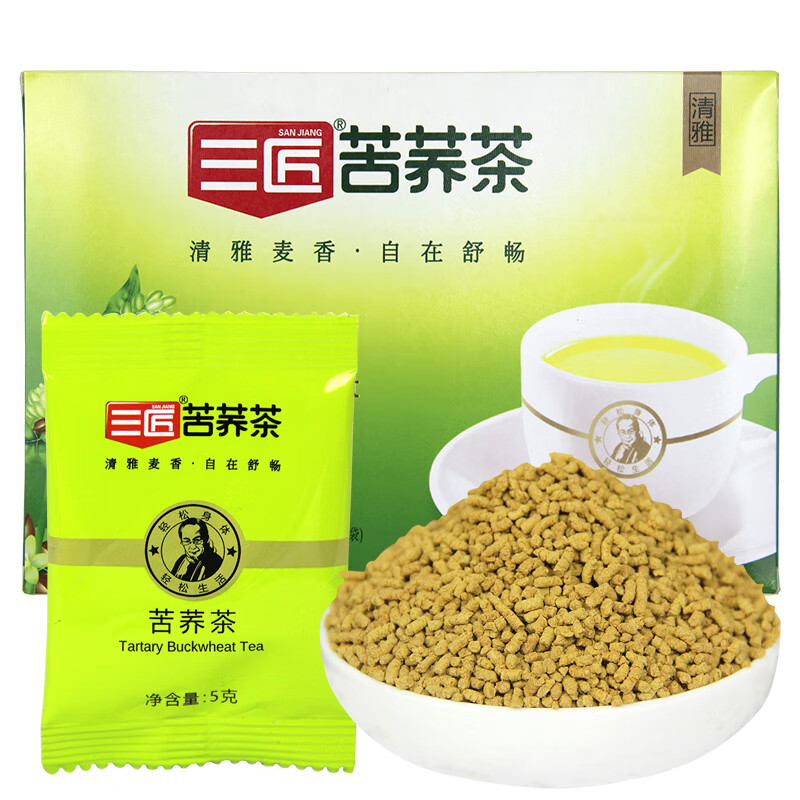 三匠 黄苦荞茶200g盒装四川大凉山特产苦荞麦茶麦香型茶花草茶含40小袋 原味 20.8元