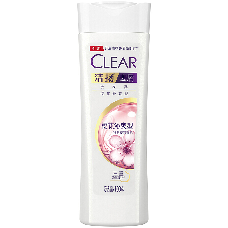 CLEAR 清扬 去屑洗发露 樱花沁爽型 100g 10.9元