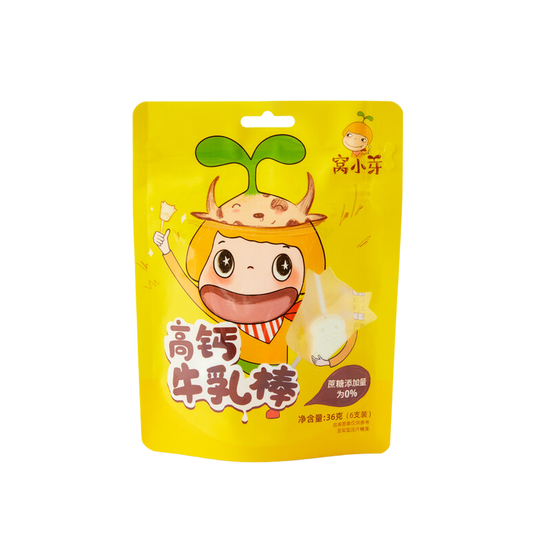 京东PLUS：窝小芽 宝宝零食高钙牛乳棒 36g 6.45元（82.18元/10件，需凑单，双重优惠）