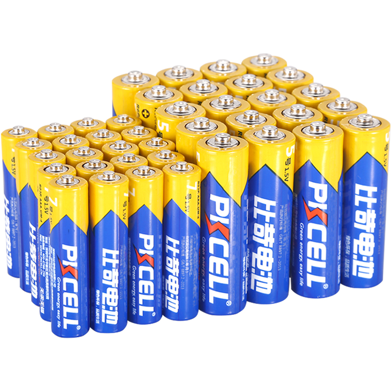 PKCELL 比苛 R6P 5号碳性电池1.5V 20粒+RO3P 7号碳性电池 1.5V 20粒 40粒装 券后17.9元