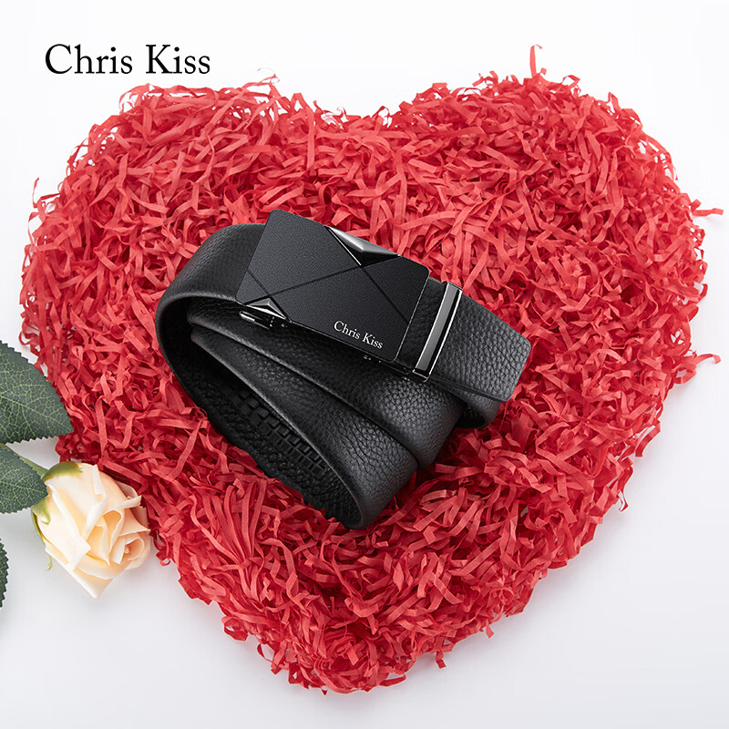 Chris Kiss 皮带男士真皮自动扣 券后77.95元