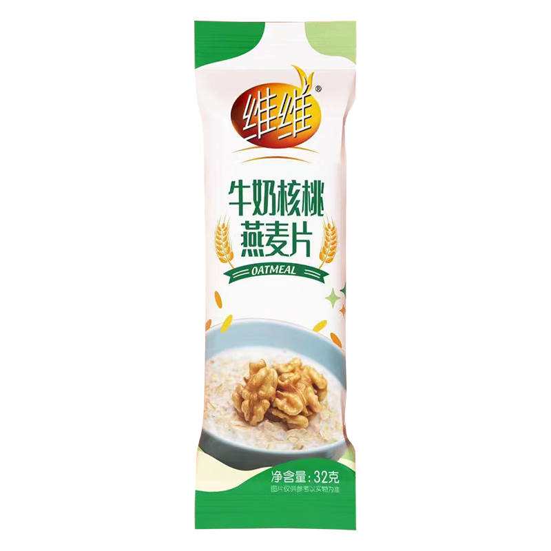 PLUS会员：维维 牛奶核桃燕麦片 32g*2件 1.24元（合0.62元/件）