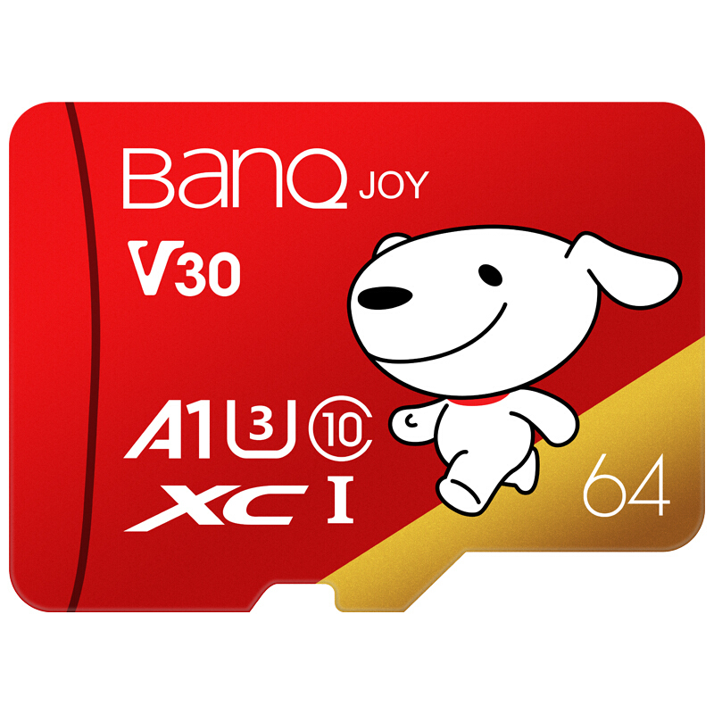 banq&JOY 64GB TF（MicroSD）存储卡U3 C10 A1 V30 19.8元