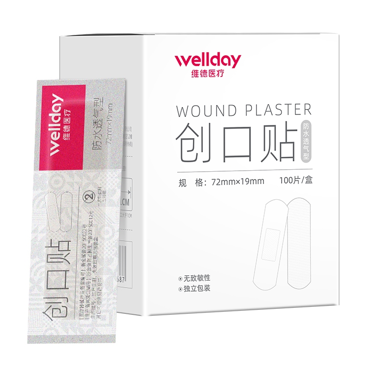 WELLDAY 维德 透气防水创可贴（任选二款） 共200片 7.2元