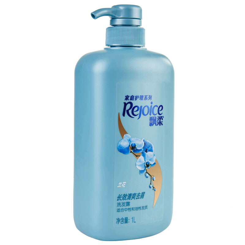 Rejoice 飘柔 家庭护理系列 清爽去屑洗发露 兰花 1L 21.4元