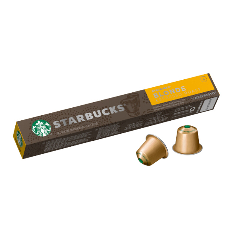 STARBUCKS 星巴克 Nespresso咖啡胶囊 轻度烘焙浓缩咖啡 53g 41.6元