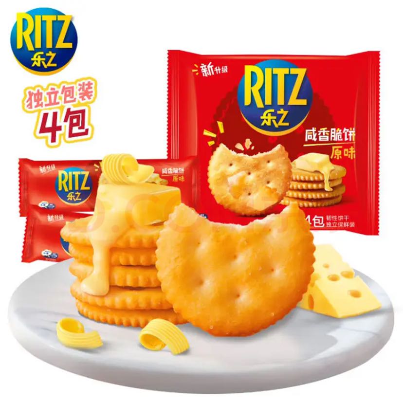 RITZ 卡夫乐 乐之原味薄片香脆饼干 咸味400g 家庭装 9.47元