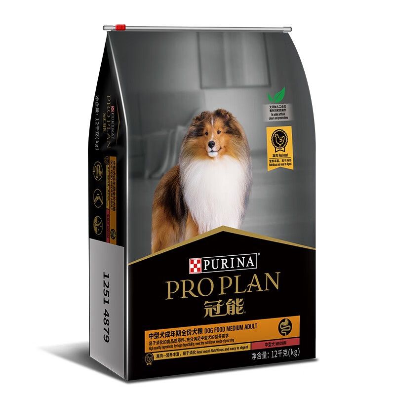 PRO PLAN 冠能 优护营养系列 优护一生中型犬成犬狗粮 12kg 券后345元