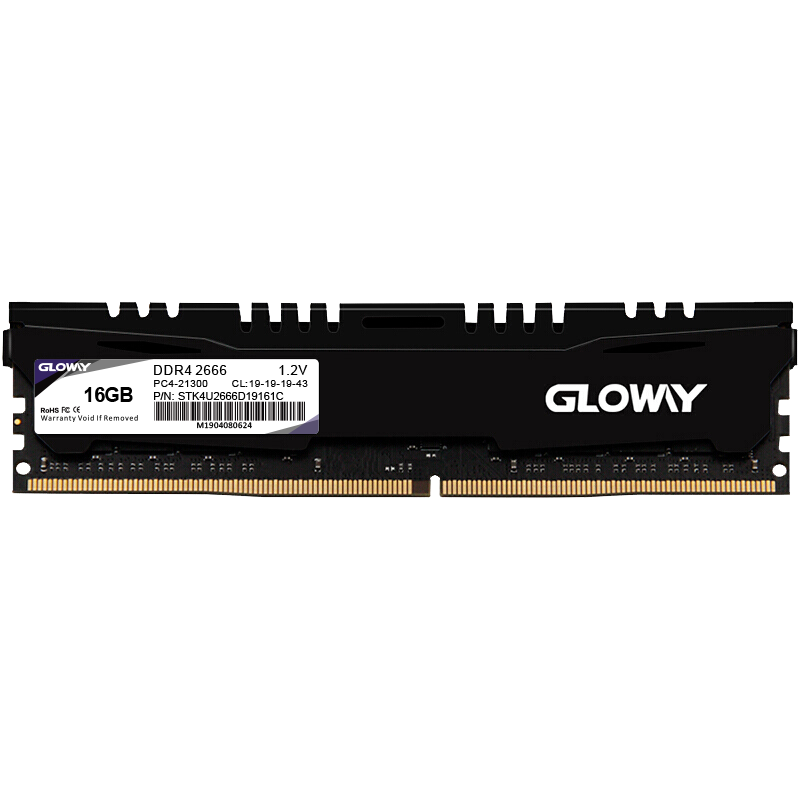 光威（Gloway）16GB DDR4 2666 台式机内存条 悍将系列 单条 166.17元