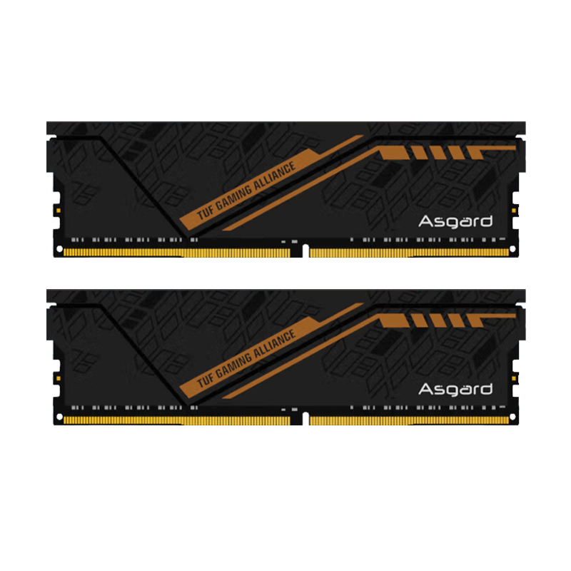 阿斯加特（Asgard）32GB(16GBx2)套裝 DDR4 3600 臺(tái)式機(jī)內(nèi)存條 金倫加-黑橙甲 TUF聯(lián)名款 436.81元