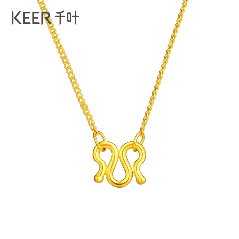 KEER 千叶 黄金素项链 约3.8g/约45cm 2150元