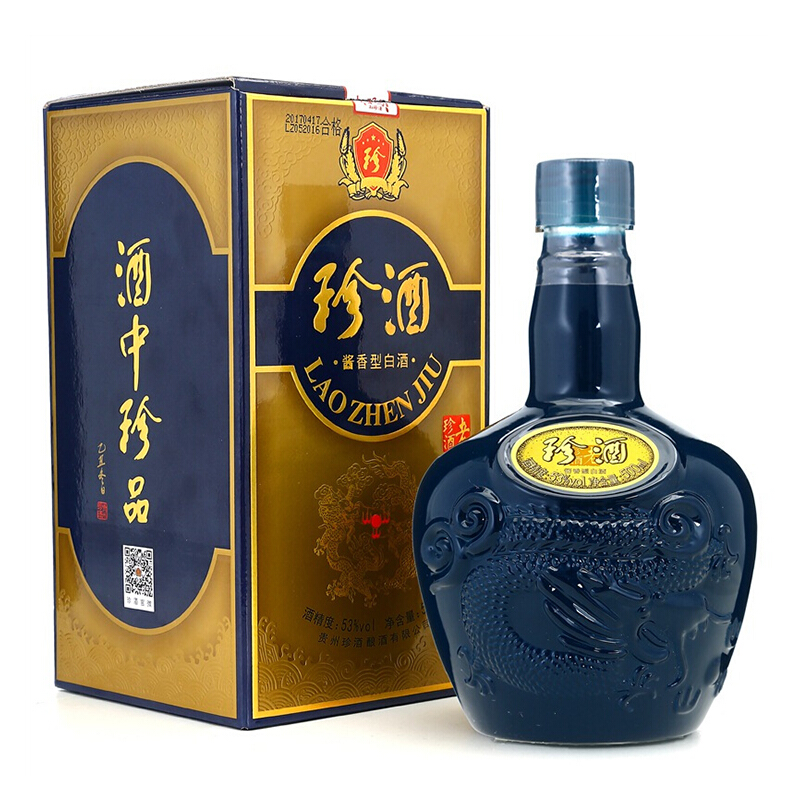 珍酒 老珍酒 53%vol 酱香型白酒 500ml 单瓶装 券后91元