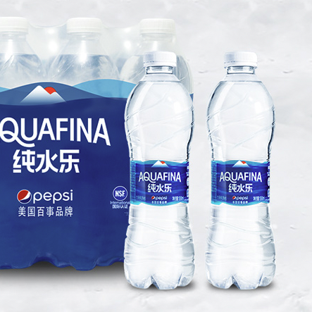 AQUAFINA 純水樂 百事可樂純水樂 AQUAFINA 飲用水 純凈水 550ml*12瓶 單瓶不到1元 9.81元