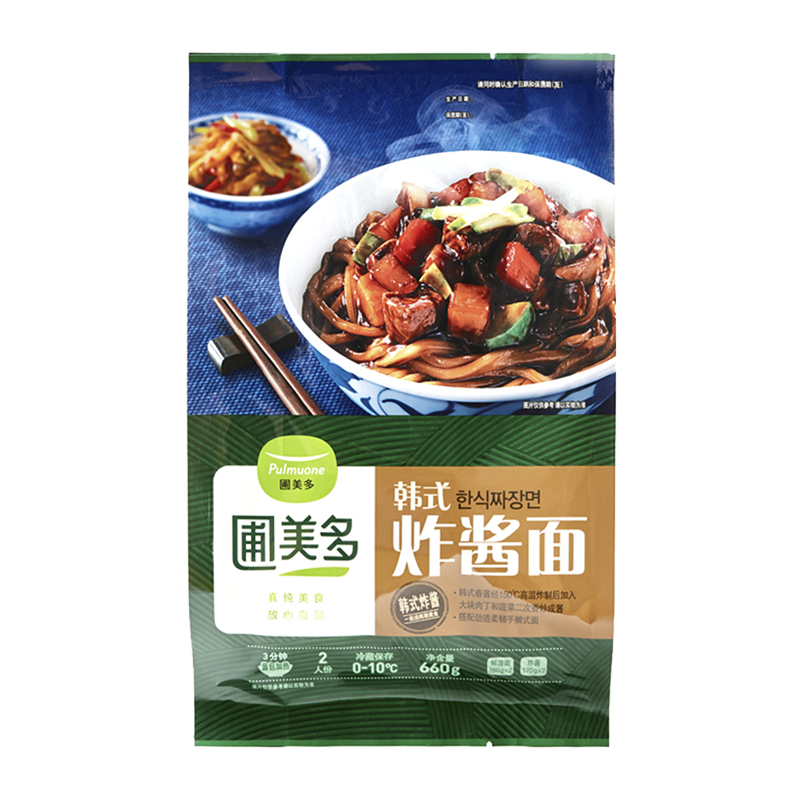 plus：圃美多 韩式炸酱面664.6g/袋 两人份*4件 54.8元（合13.7元/件）