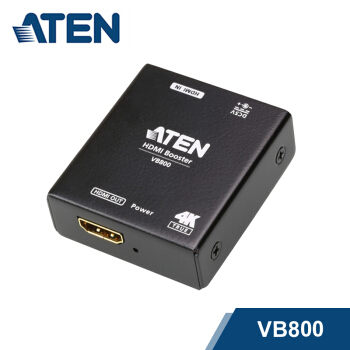 ATEN 宏正VB800 True HDMI(3D, 色深, 4K)视频高清延长 延长器 黑色工业级 933元