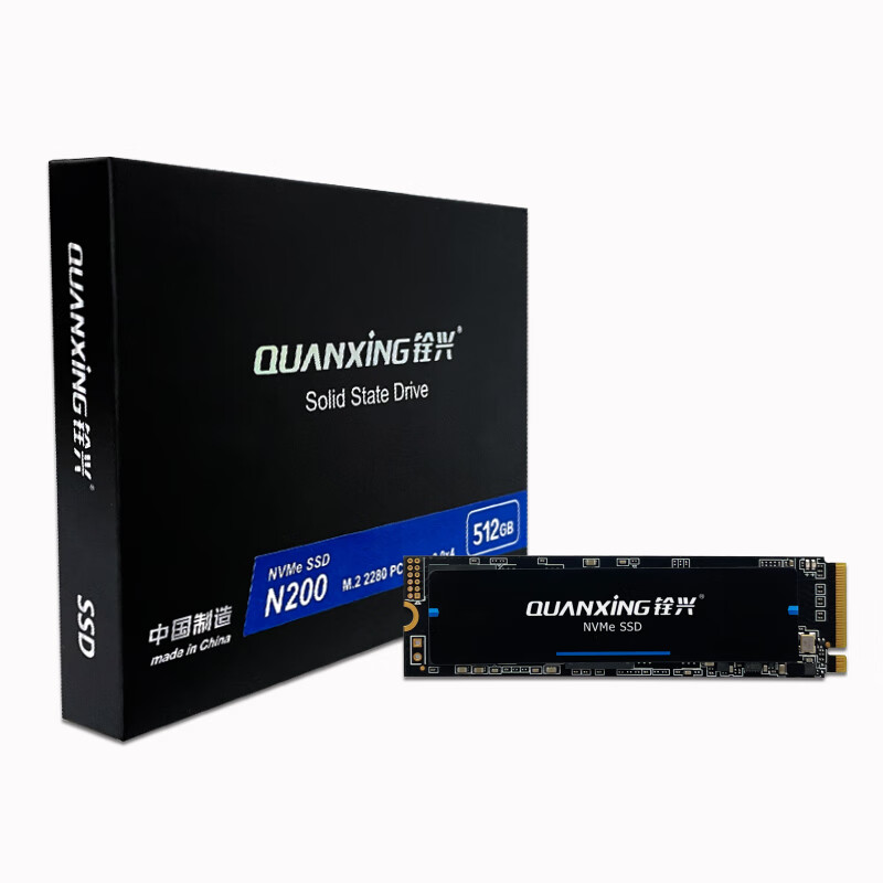 QUANXING 铨兴 N200系列 NVMe M.2 固态硬盘 1TB（PCI-E3.0） 365.17元