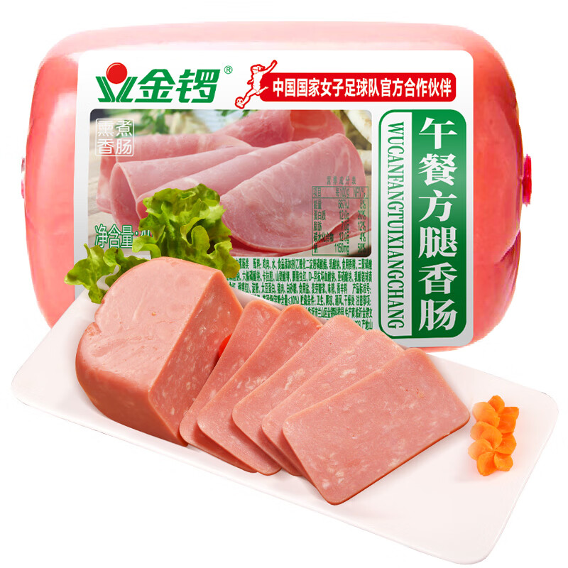 JL 金锣 午餐方腿香肠 400g 13.8元