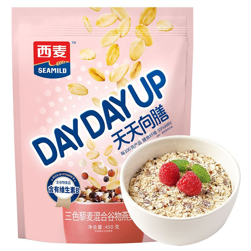 SEAMILD 西麦 天天向膳 三色藜麦混合谷物 燕麦片 450g 6.95元