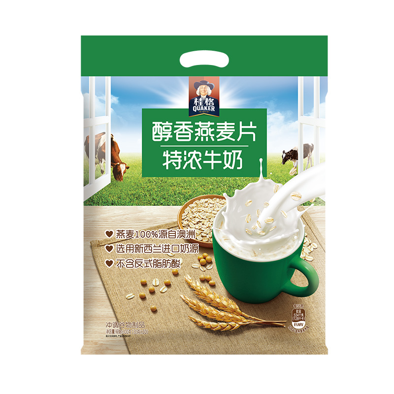 QUAKER 桂格 醇香燕麦片 特浓牛奶 540g 16.53元