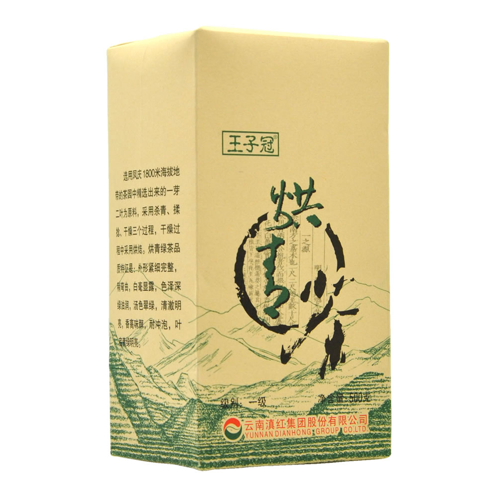 feng 凤 牌 王子冠 滇绿茶 2024年春茶 一级 烘青绿茶 500g 68元