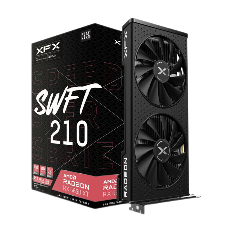 plus会员：讯景（XFX）RX 6650XT 8GB 战狼版 台式机办公游戏独立显卡 1590.01元