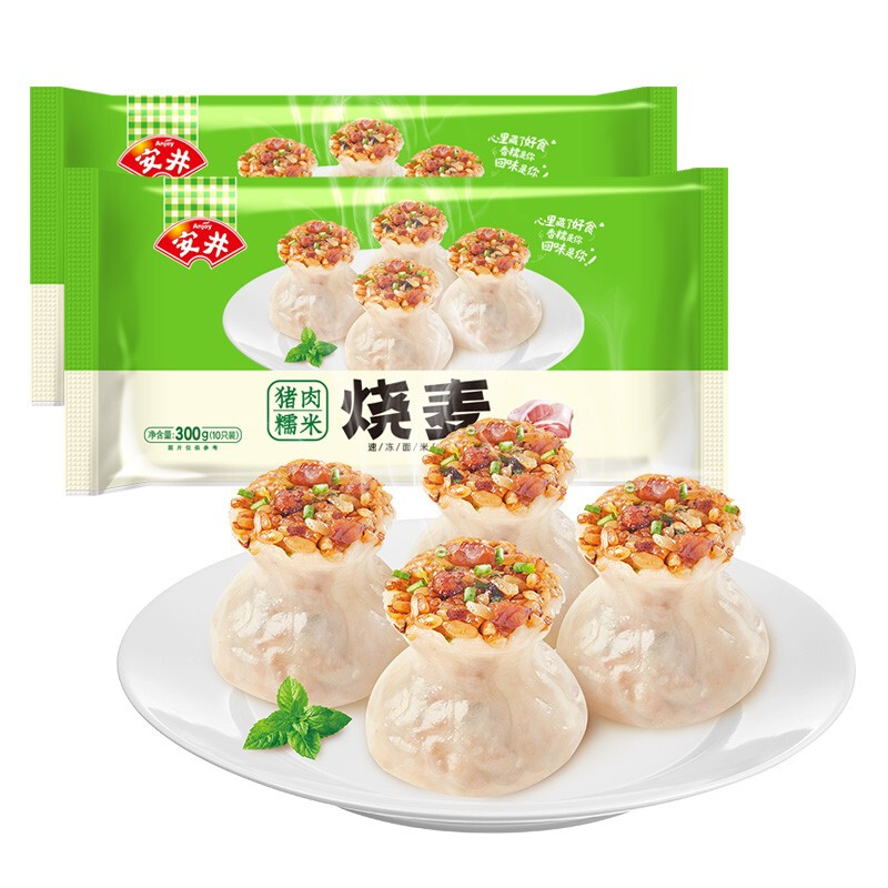 Anjoy 安井 猪肉糯米烧卖 600g 共20个烧麦 家庭早餐面点 速食熟食点心 23.03元