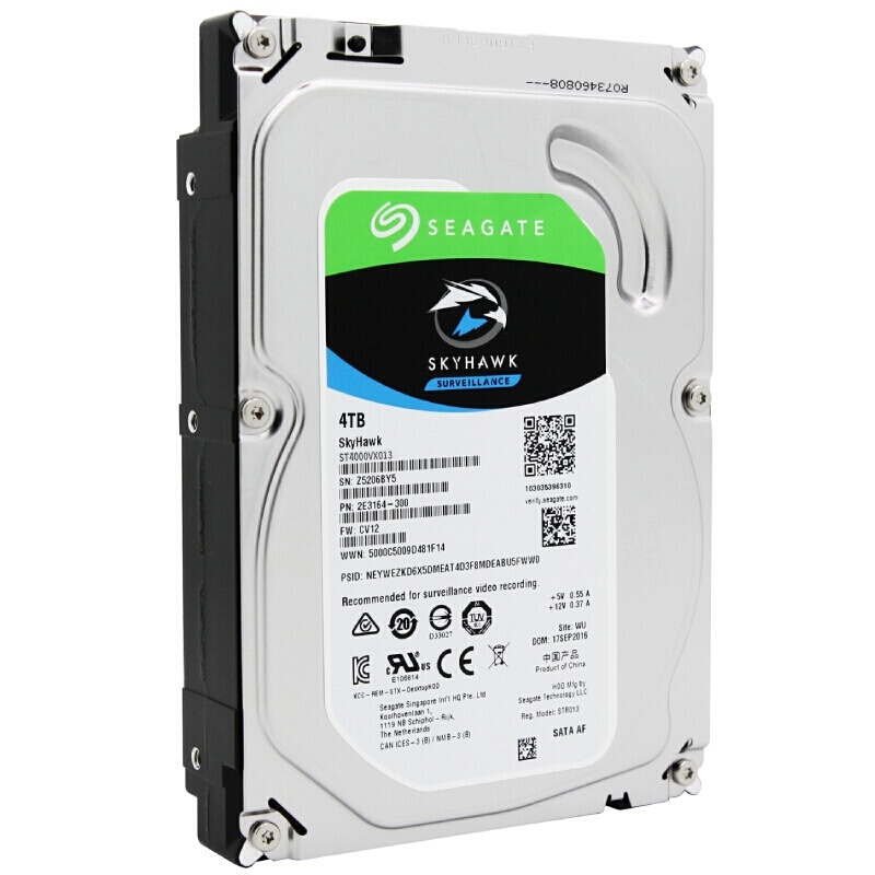 京东PLUS：SEAGATE 希捷 酷鹰SkyHawk系列 3.5英寸监控级硬盘 4TB 546.26元