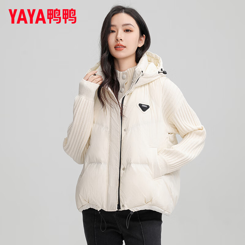 YAYA 鸭鸭羽绒服 羽绒马甲女短款 YE4C604061E 券后99元