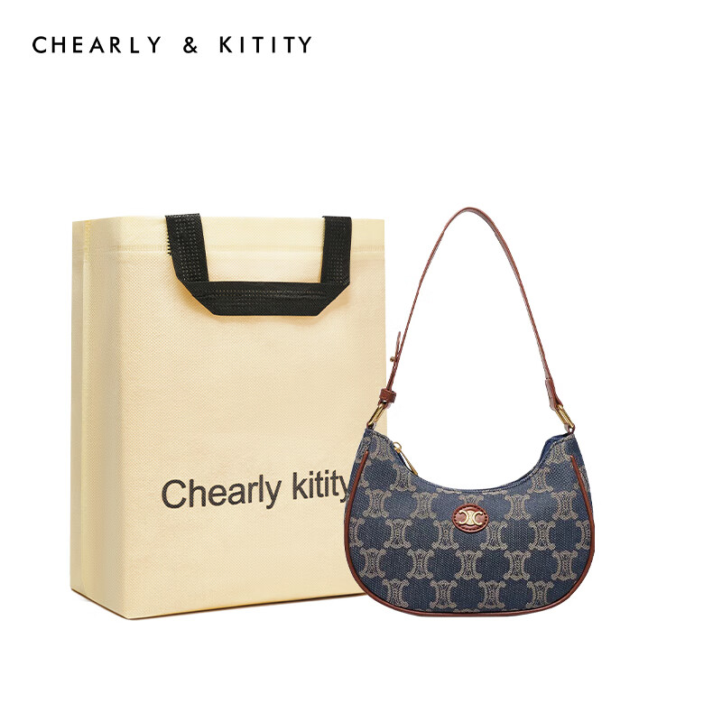 Chearly kitity 百搭单肩斜挎包 CK3000226-蓝色 ￥68.55