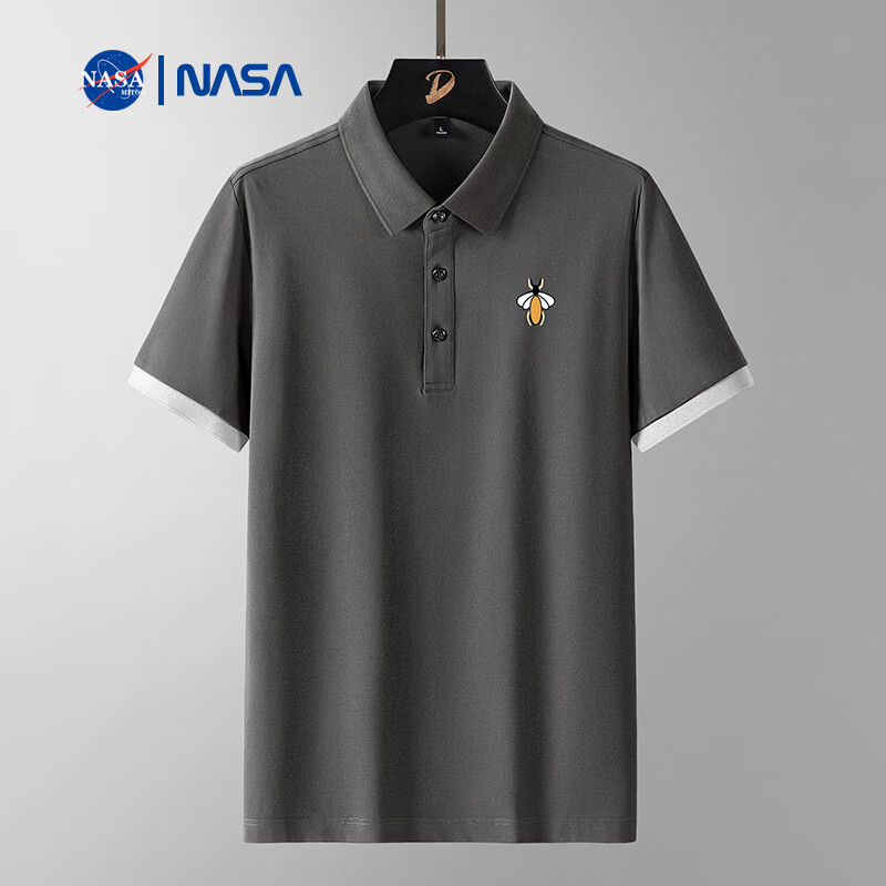 NASA MITOO 男士休闲POLO衫 灰色  29.9包邮（需试用）