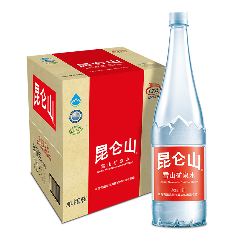 昆仑山 矿泉水 饮用天然弱碱性 5L*4瓶 整箱装 家庭品质 加多宝出品 49.95元（需买2件，需用券）