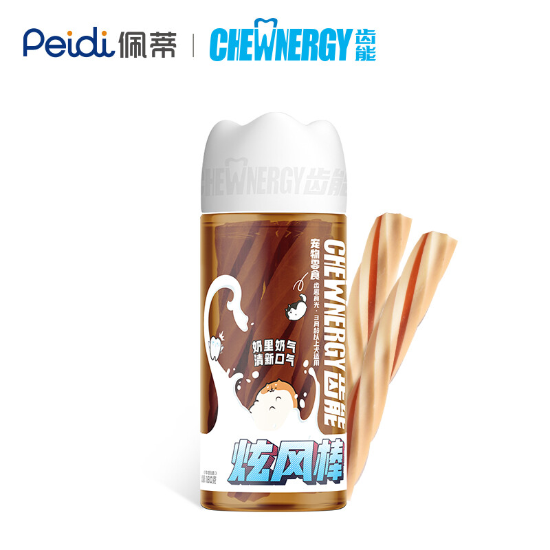 CHEW NERGY 齿能 狗狗零食磨牙棒 齿趣食光炫风棒 奶香味 180g 16元